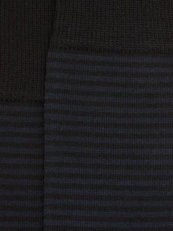 Reiss Black/Navy Mario Stripe Striped Socks