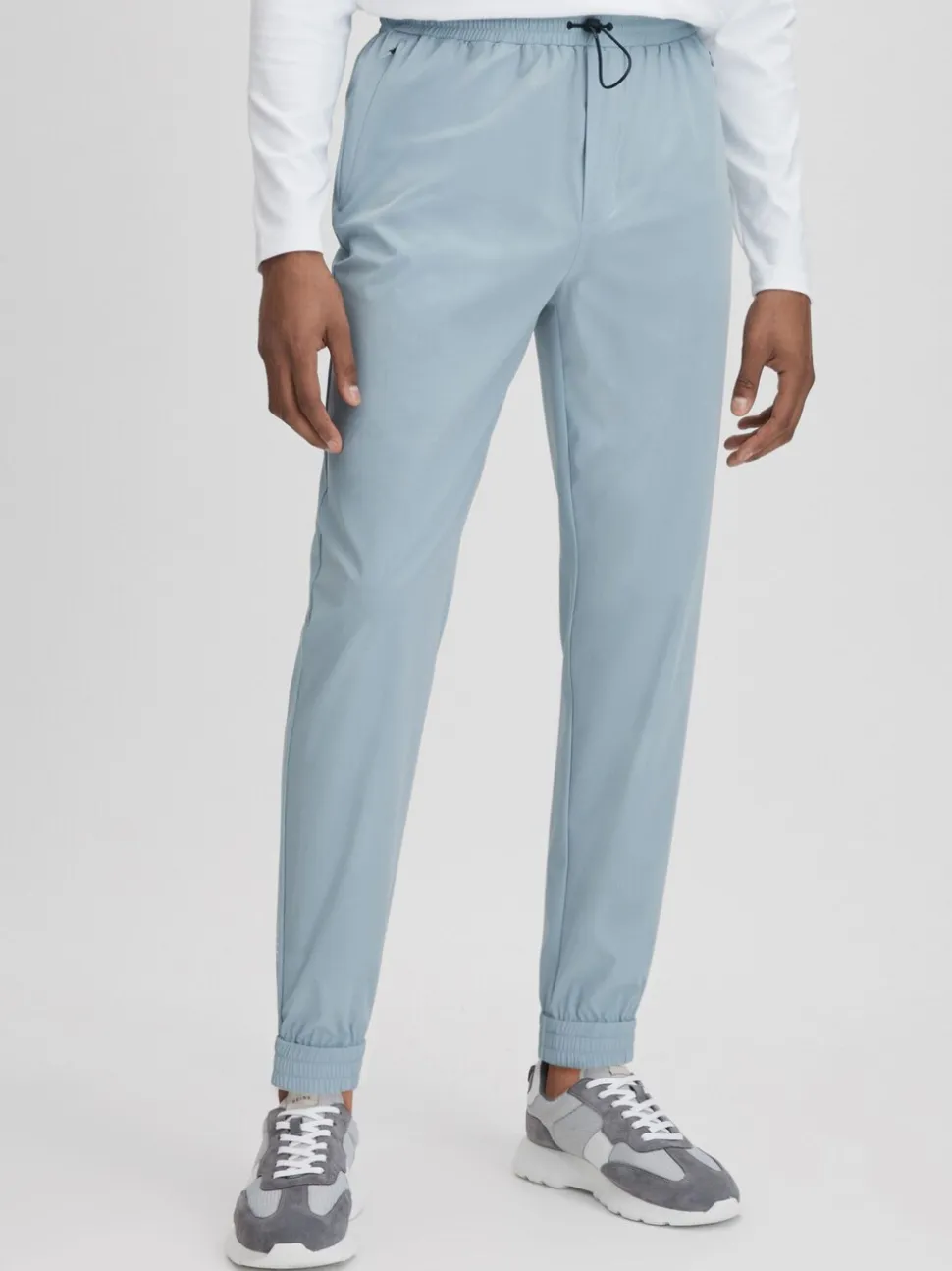 Reiss Blue Silver Dax Castore Water Repellent Track Joggers