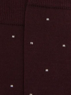 Reiss Bordeaux Mario Spot Polka Dot Socks