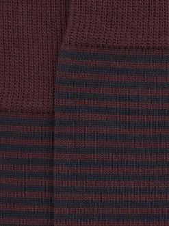 Reiss Bordeaux Mario Stripe Striped Socks