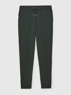 Reiss Bottle Green Billings Merino Wool-Blend Cuffed Joggers