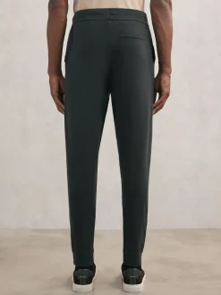 Reiss Bottle Green Billings Merino Wool-Blend Cuffed Joggers