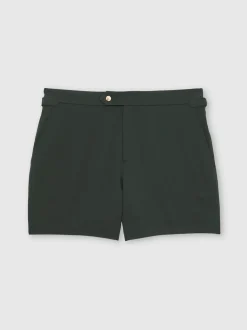 Reiss Bottle Green Sun Side-Adjuster Swim Shorts