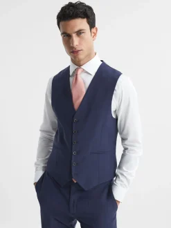 Reiss Bright Blue Wish Slim Fit Waistcoat