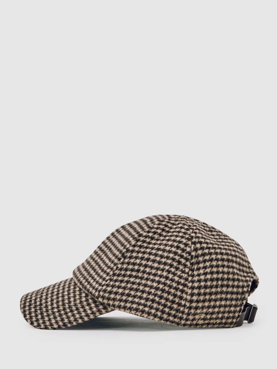 Reiss Brown Wansbeck Wool-Blend Houndstooth-Check Cap