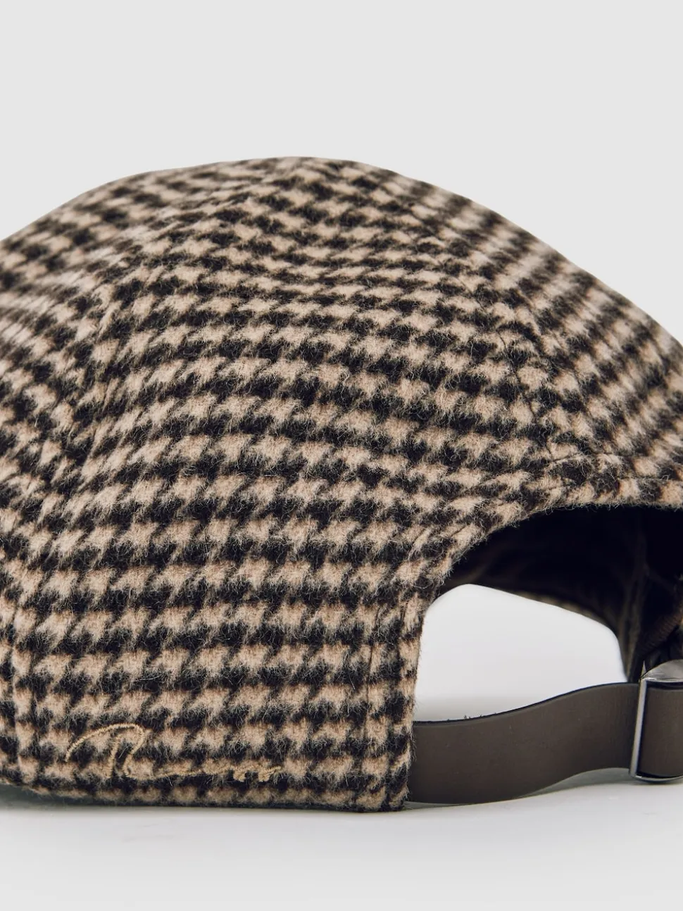 Reiss Brown Wansbeck Wool-Blend Houndstooth-Check Cap