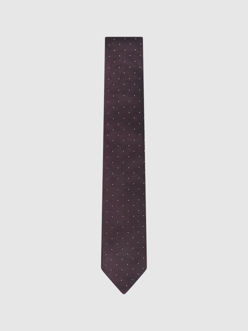Reiss Burgundy Liam Polka Dot Silk Tie