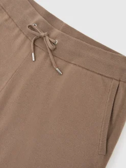 Reiss Camel Brown Billings Merino Wool-Blend Cuffed Joggers