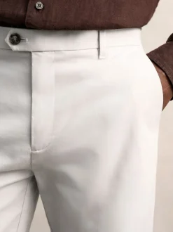 Reiss Chalk Wicket Cotton Chino Shorts with Stretch