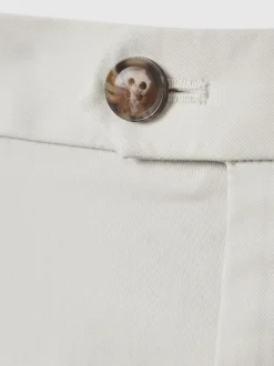 Reiss Chalk Wicket Cotton Chino Shorts with Stretch