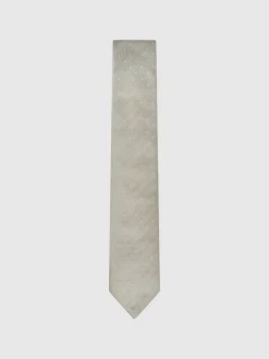 Reiss Champagne Liam Polka Dot Silk Tie