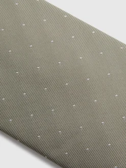Reiss Champagne Liam Polka Dot Silk Tie