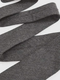 Reiss Charcoal Donato Wool-Silk Textured Tie