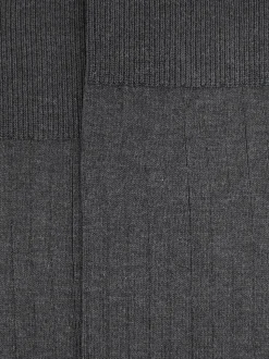 Reiss Charcoal Fela Cotton-Blend Ribbed Socks
