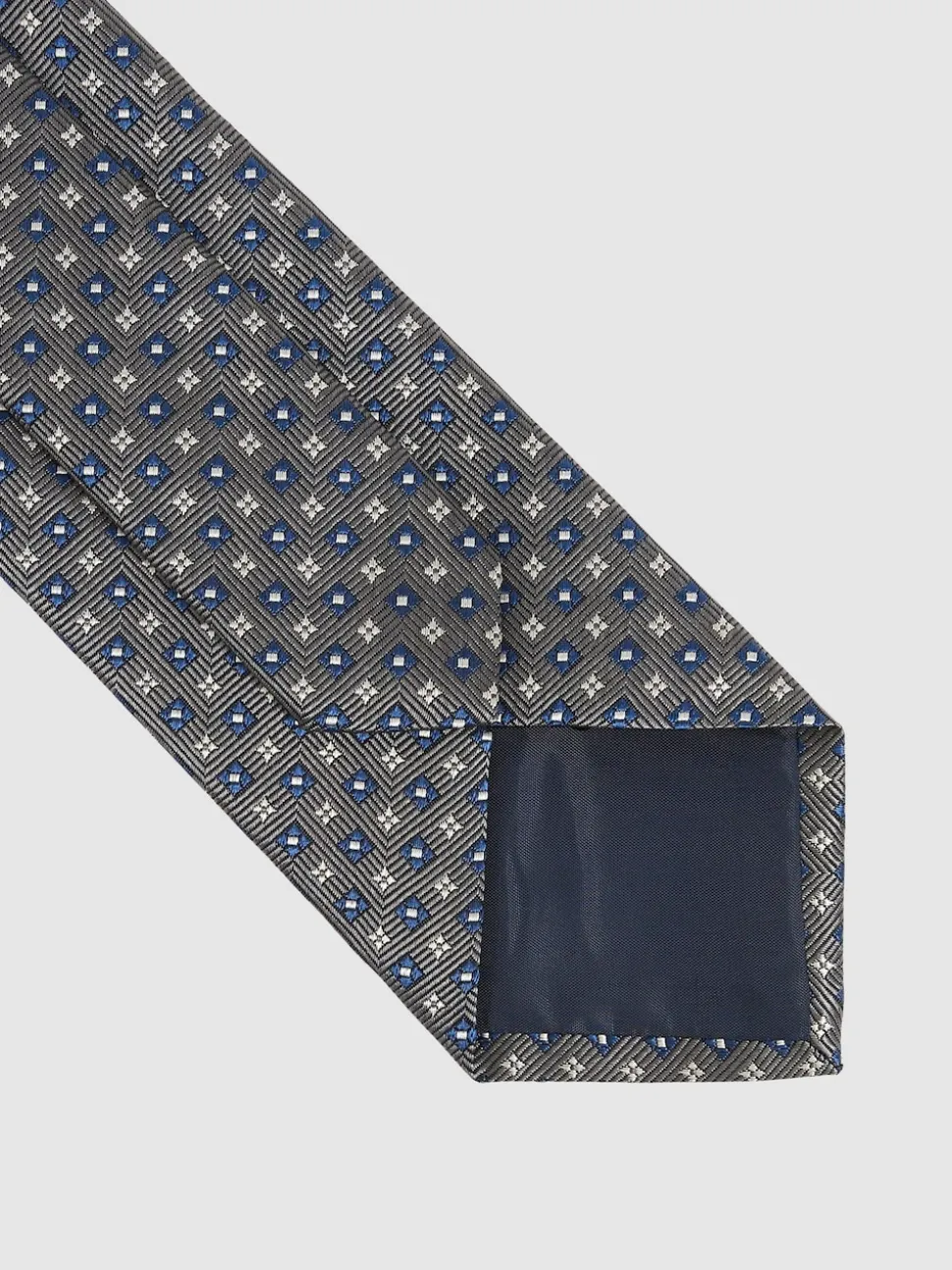 Reiss Charcoal Pelosa Foulard Silk Blend Floral Print Tie