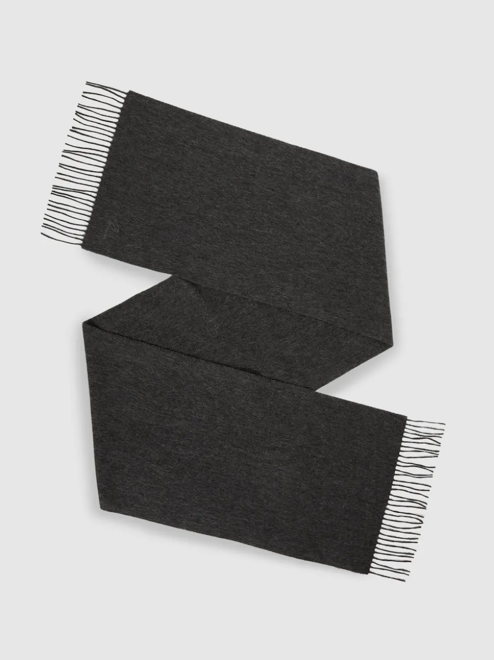 Reiss Charcoal Picton Wool and Cashmere Scarf