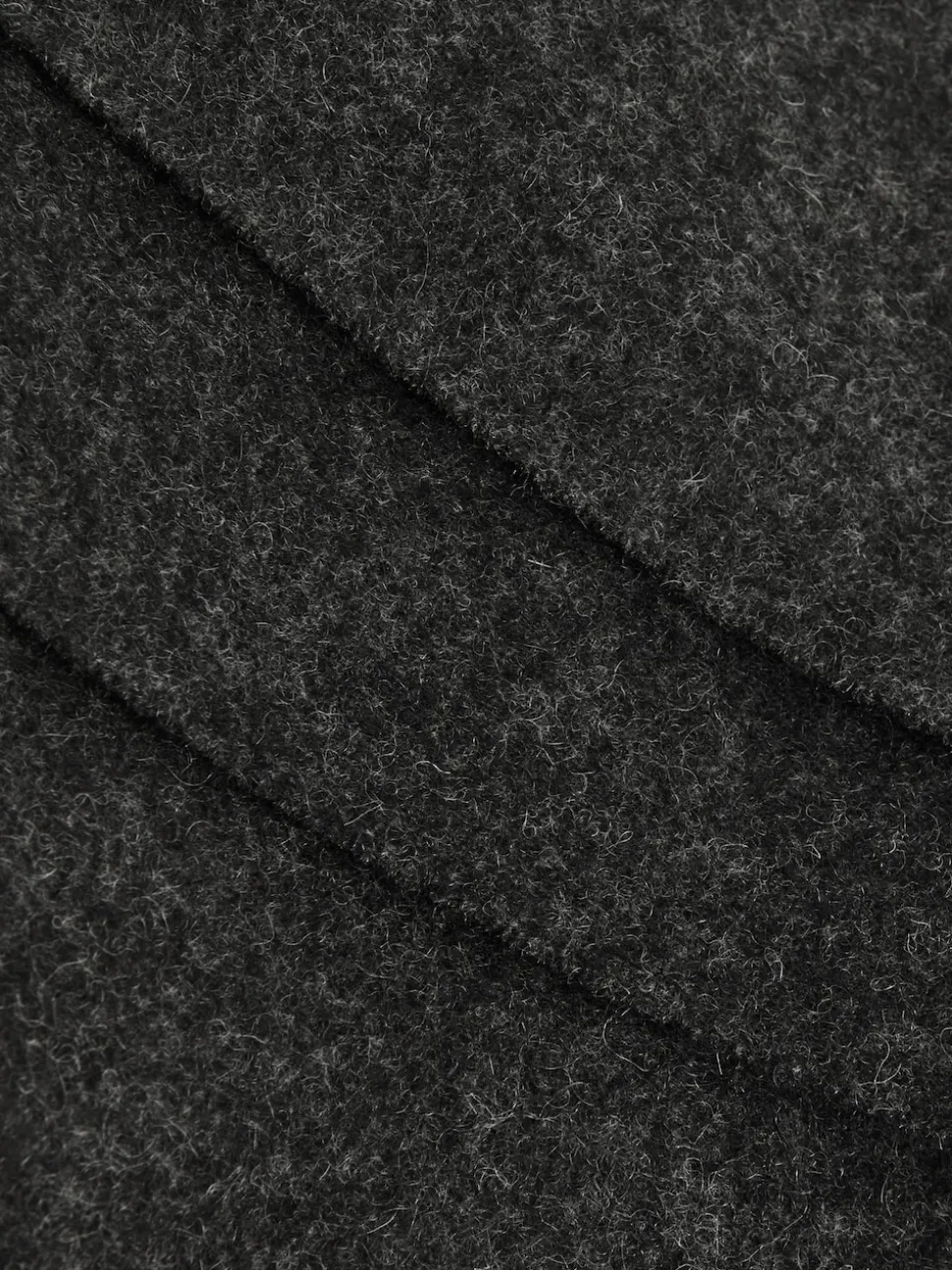 Reiss Charcoal Picton Wool and Cashmere Scarf