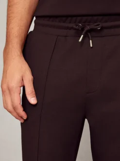 Reiss Cherry Red Premier Stretch-Jersey Tailored Joggers