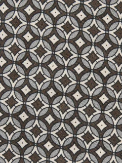 Reiss Chocolate Brown Multi Palmiro Silk Geometric-Print Tie