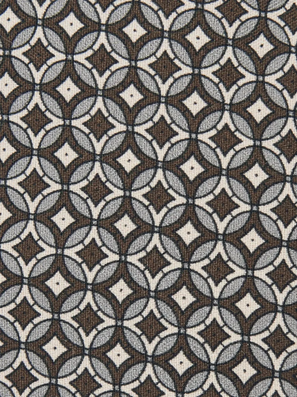 Reiss Chocolate Brown Multi Palmiro Silk Geometric-Print Tie