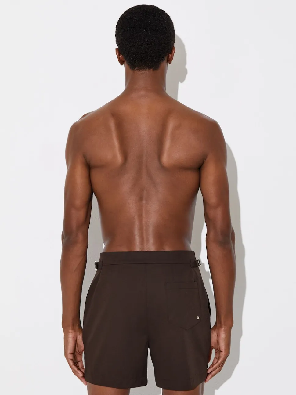 Reiss Chocolate Brown Sun Side-Adjuster Swim Shorts