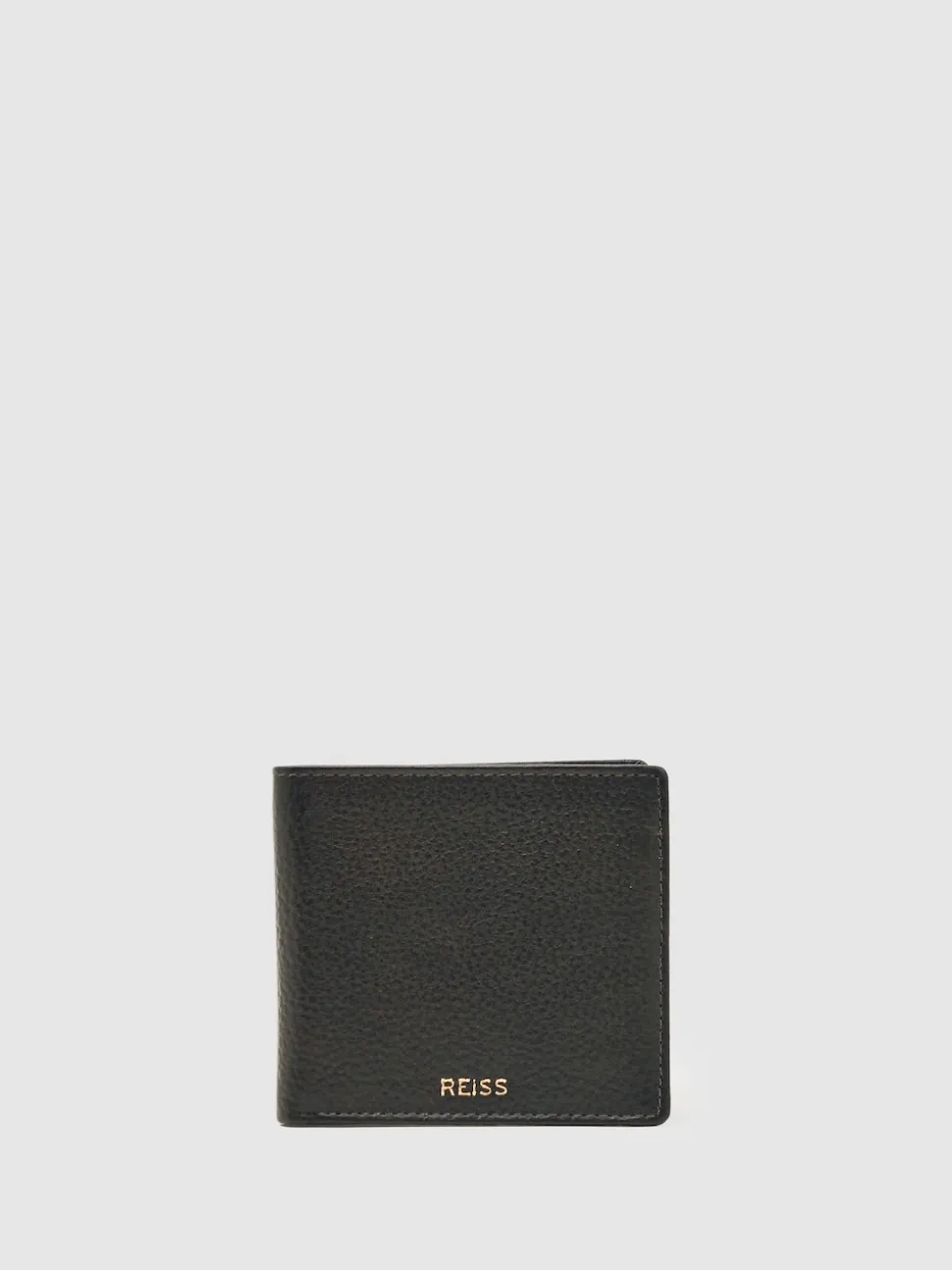 Reiss Chocolate Cabot Grained Leather Wallet