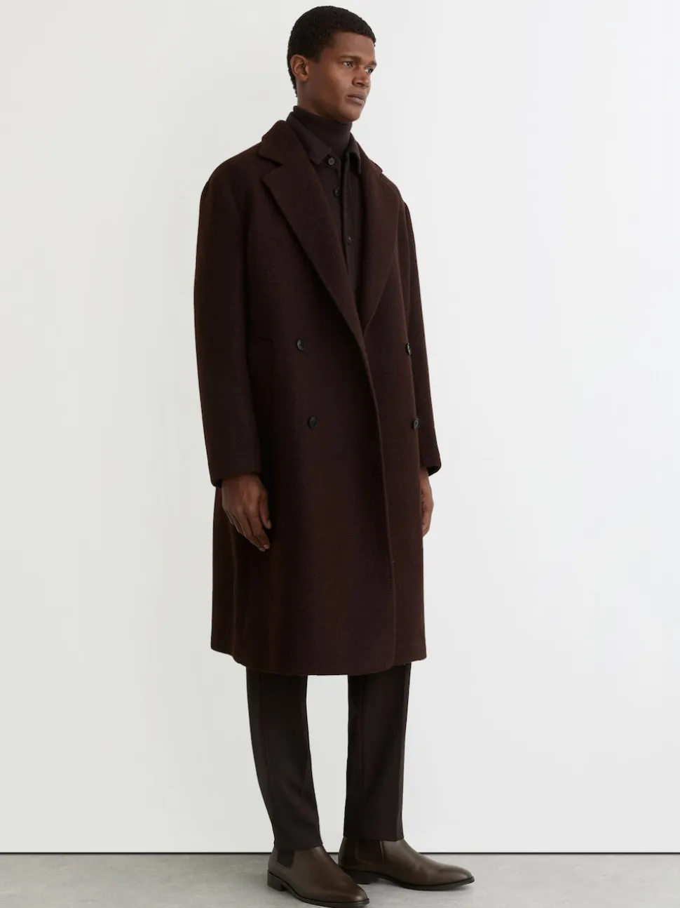 Reiss Dark Brown Elba Leather Chelsea Boots