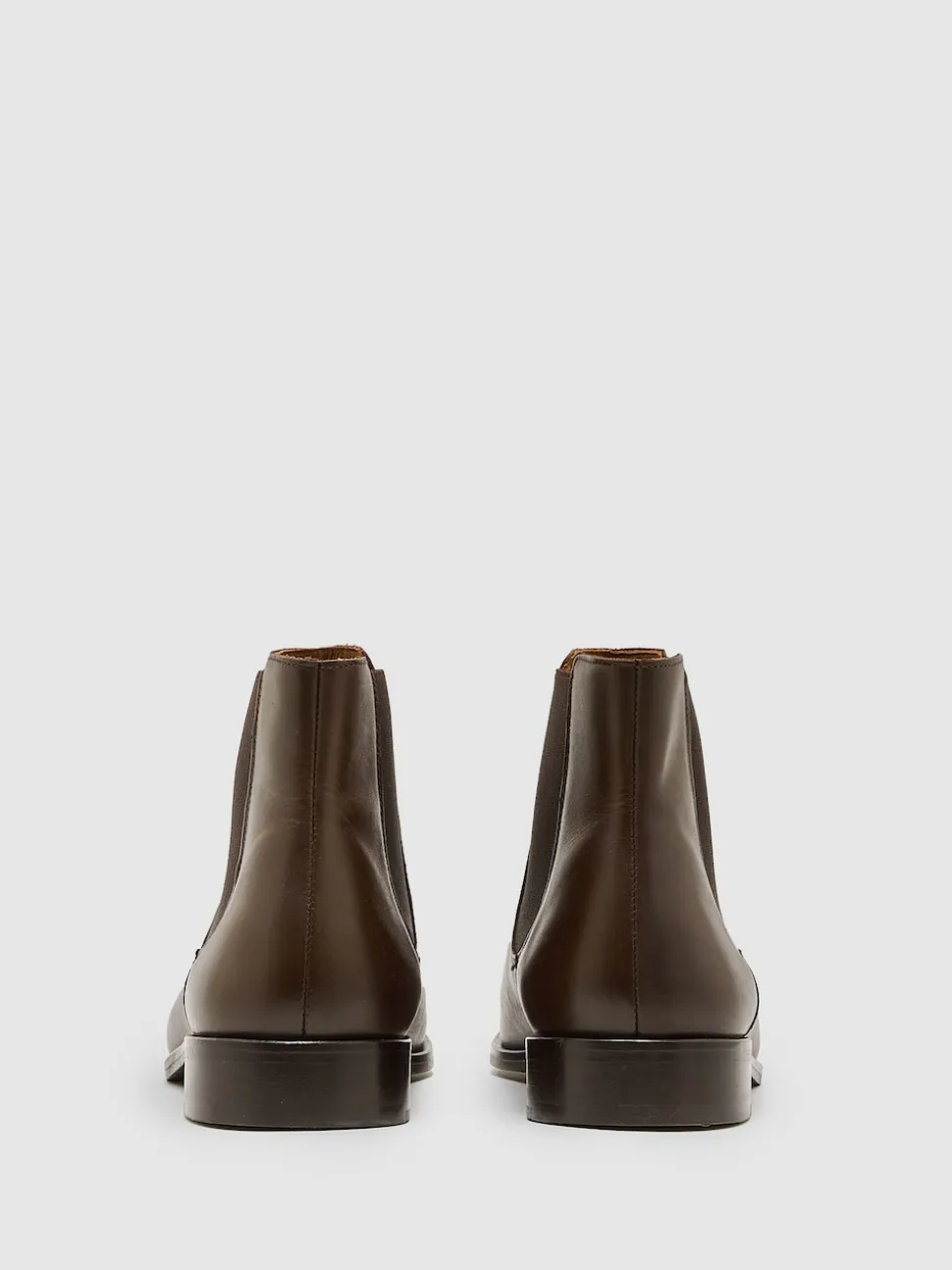 Reiss Dark Brown Elba Leather Chelsea Boots
