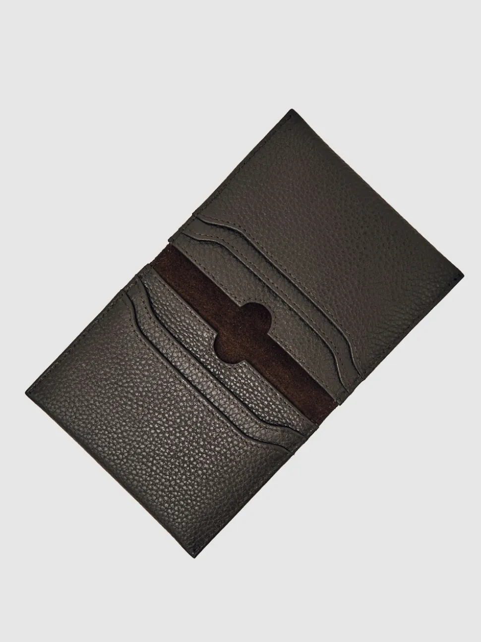 Reiss Dark Brown Hilton Leather Bi-Fold Cardholder