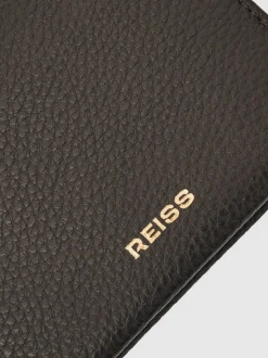 Reiss Dark Brown Hilton Leather Bi-Fold Cardholder