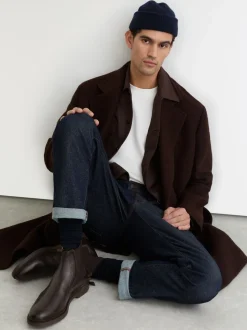 Reiss Dark Brown Jagger Leather Chelsea Boots