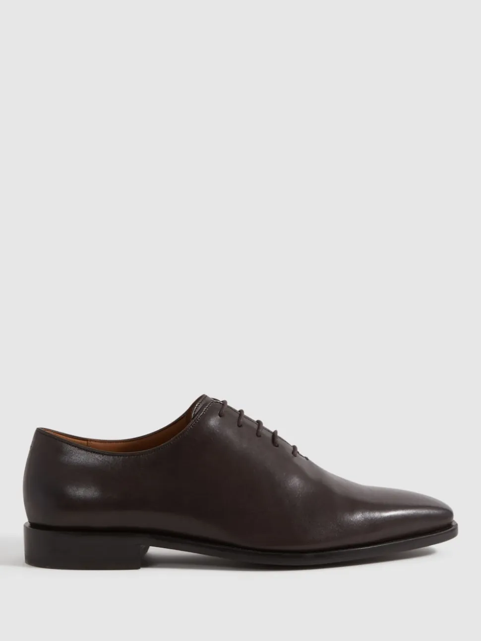 Reiss Dark Brown Mead Leather Lace-Up Shoes