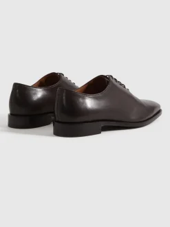 Reiss Dark Brown Mead Leather Lace-Up Shoes