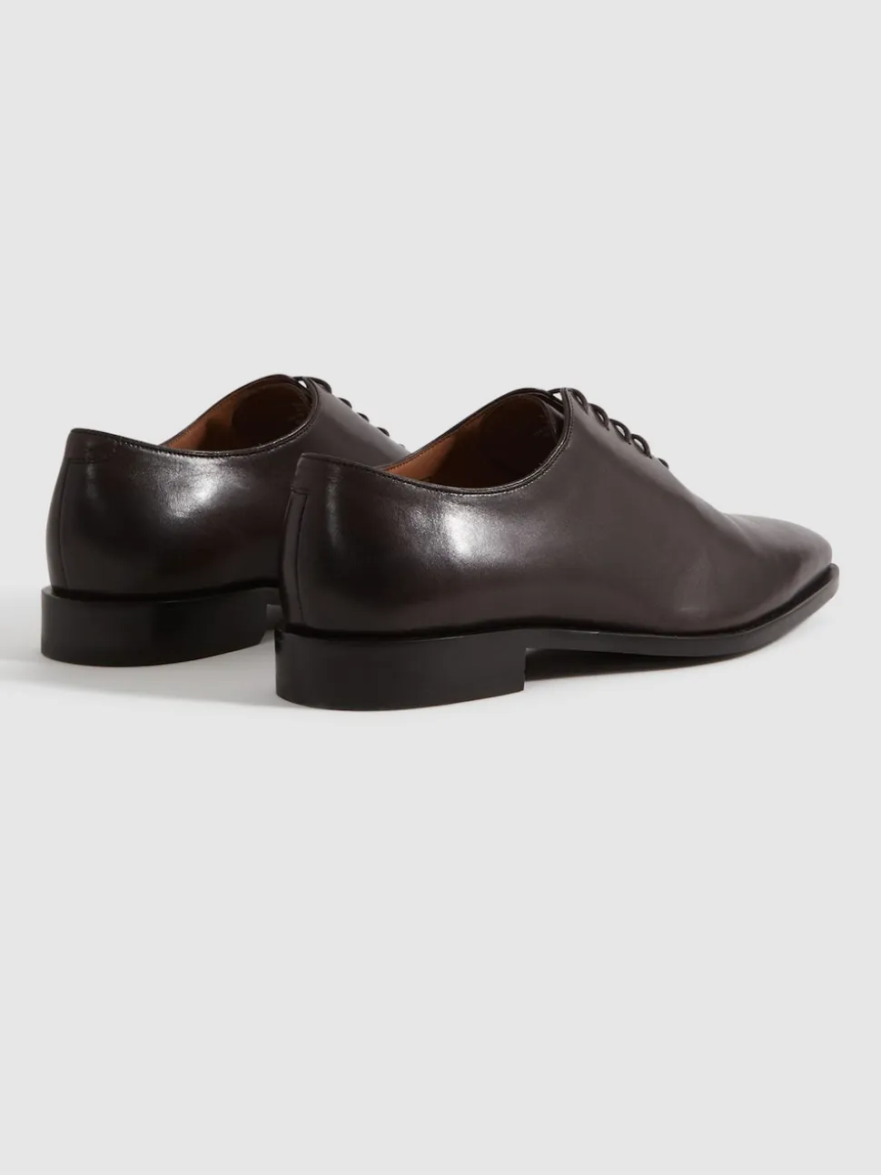 Reiss Dark Brown Mead Leather Lace-Up Shoes
