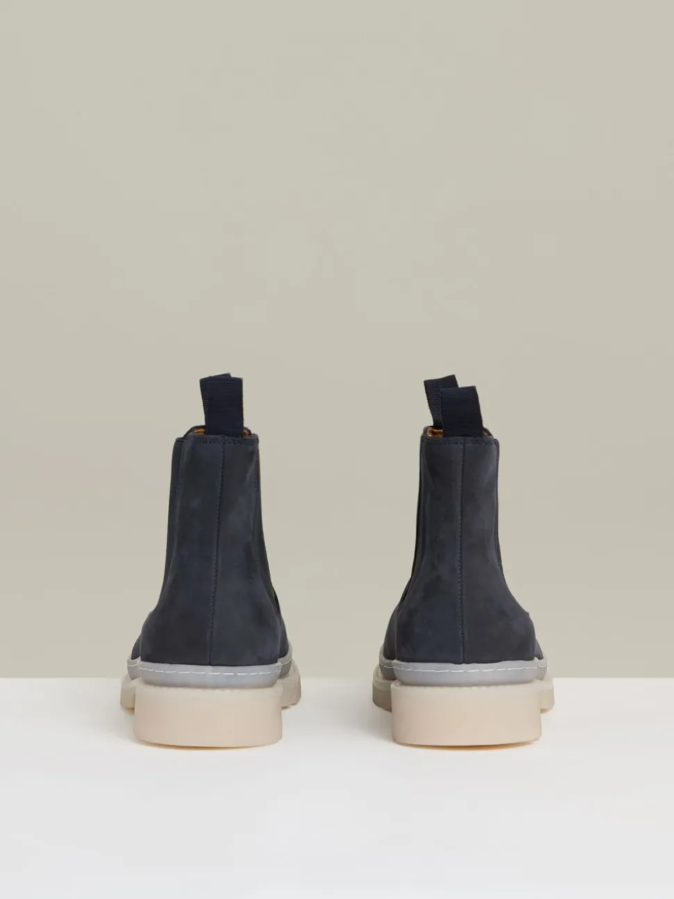 Reiss Dark Navy Garry Suede Contrast Sole Chelsea Boots