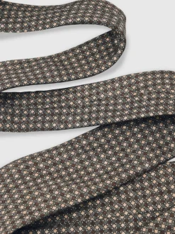 Reiss Dark Sage Multi Nicolo Micro-Square Print Tie With Wool