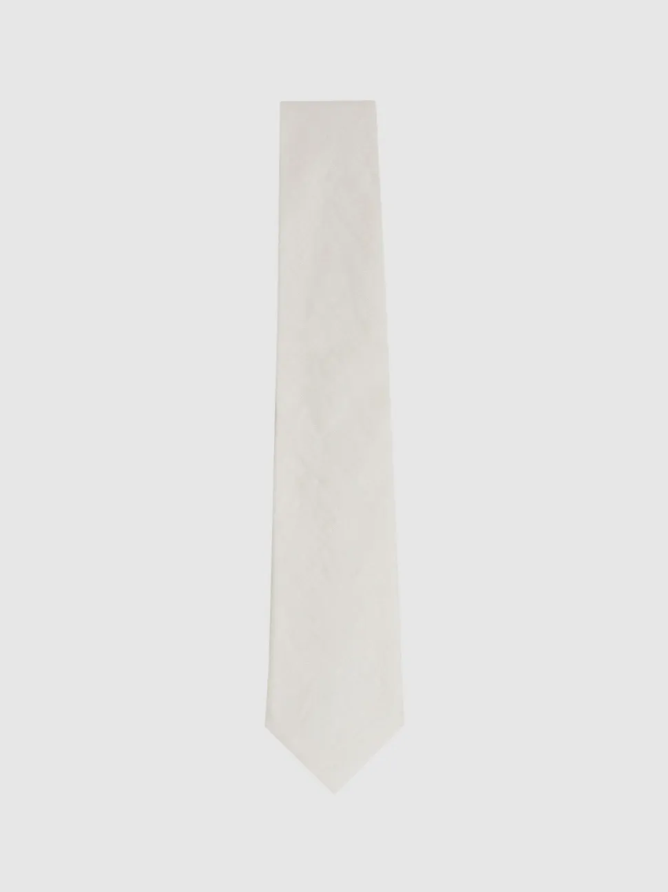 Reiss Ecru Elio Linen Textured Tie