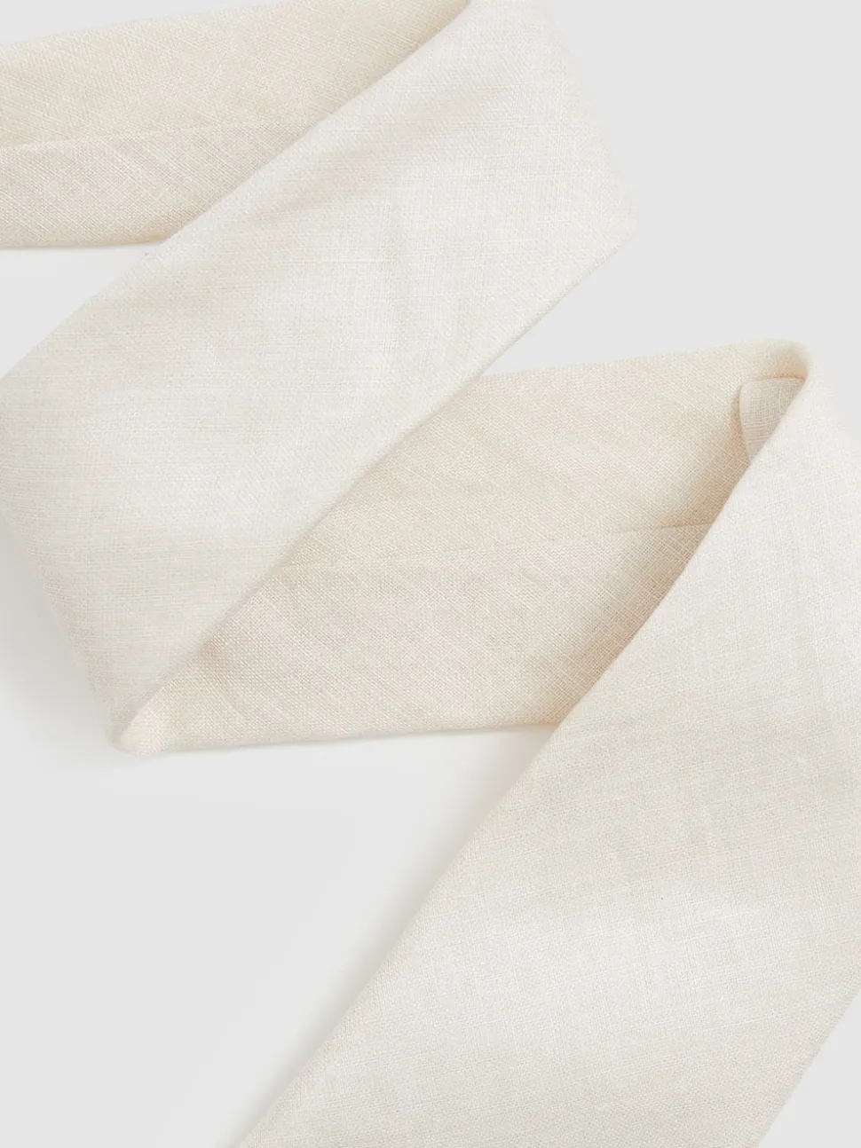 Reiss Ecru Elio Linen Textured Tie