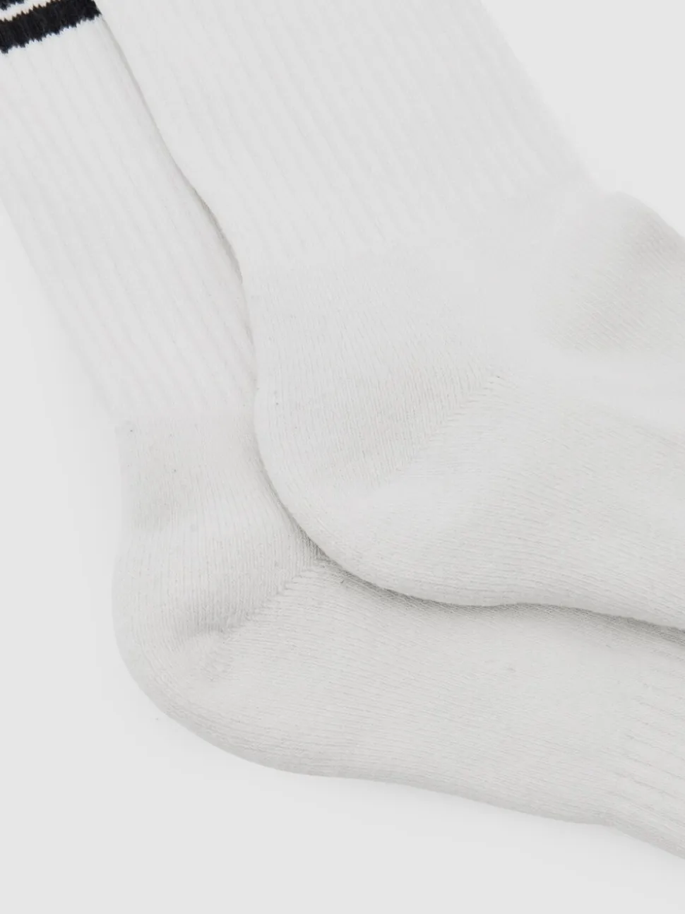 Reiss Ecru/Chocolate Brown Maurice Monogram Cotton-Blend Rib Sport Socks