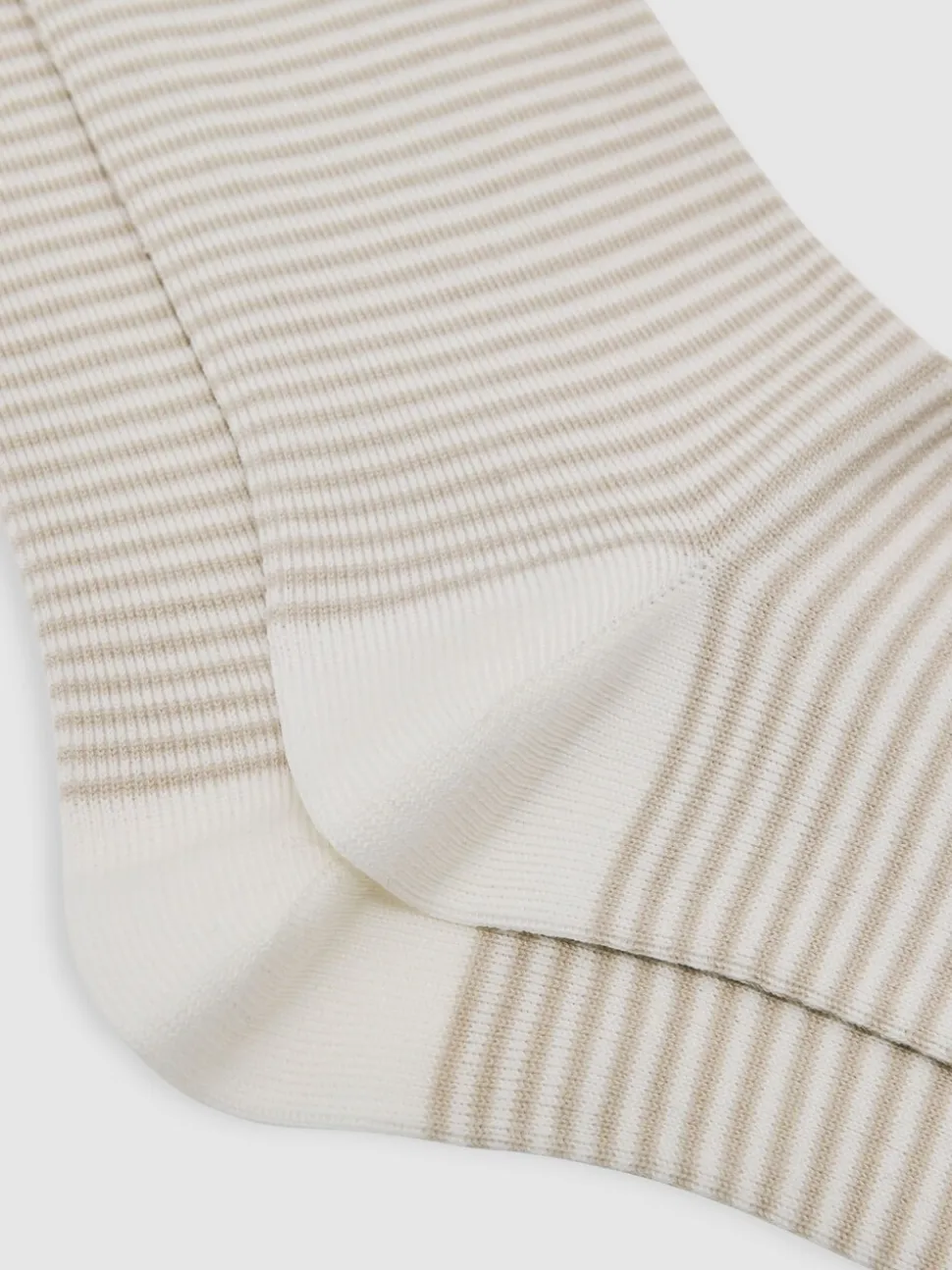 Reiss Ecru/Oatmeal Mario Stripe Striped Socks