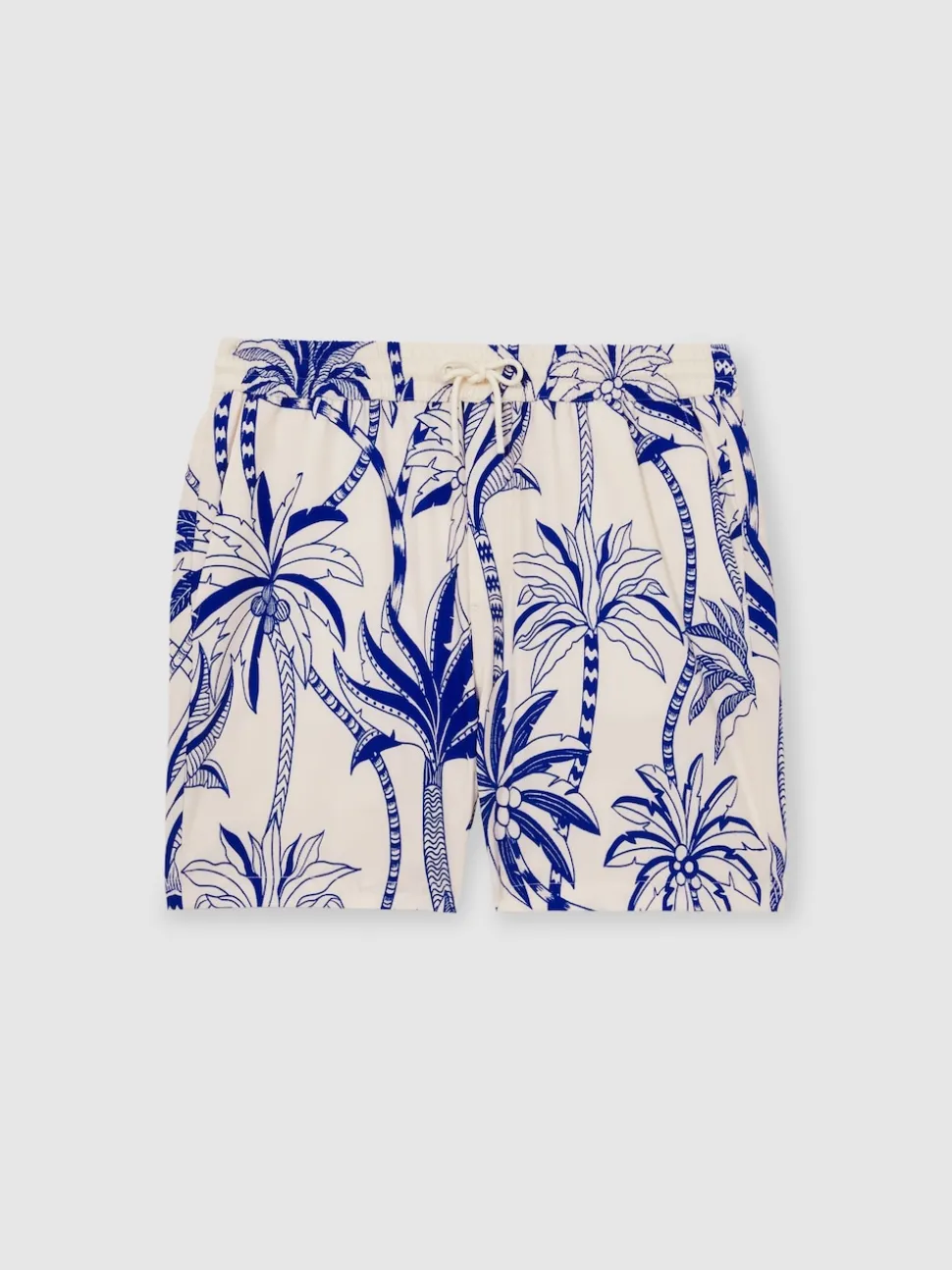 Reiss French Blue/White Ganetti Palm Print Swim Shorts