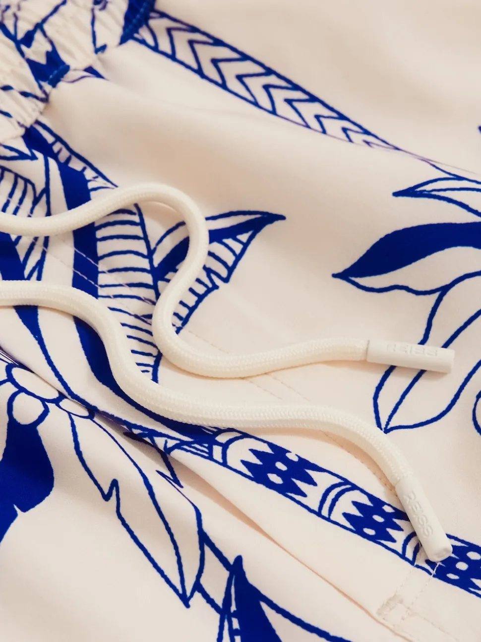 Reiss French Blue/White Ganetti Palm Print Swim Shorts