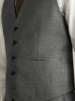 Reiss Grey Aspire Slim-Fit Wool Suit Waistcoat