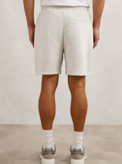 Reiss Grey Dusk Cotton-Blend Drawstring Shorts