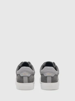 Reiss Grey Emil Suede Slip-On Elasticated Trainers