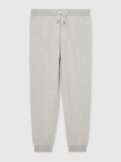 Reiss Grey Finch Cotton-Blend Drawstring Joggers