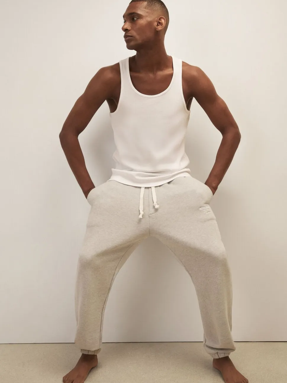 Reiss Grey Melange Jeté Reiss | Royal Ballet Cuffed Joggers