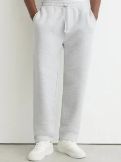 Reiss Grey Melange Tanner Cotton-Blend Heavyweight Joggers