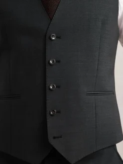 Reiss Grey Promise Wool-Blend Tailored-Fit Waistcoat
