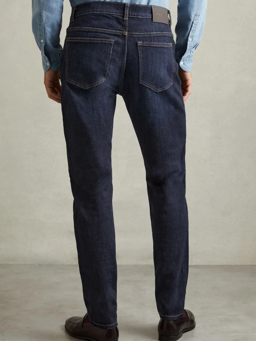 Reiss Indigo Blue Wash Picton Cotton-Stretch Slim-Fit Jeans